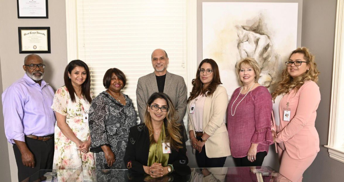 Amina Sultan with the team at Divine Roses Home Healthcare and Hospice